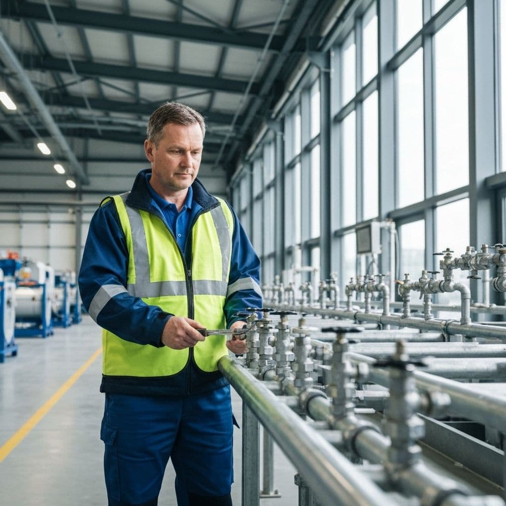 Industrial fire protection installation